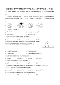 广西南宁市第二中学2023-2024学年八年级上学期月考数学试卷（1月份）+