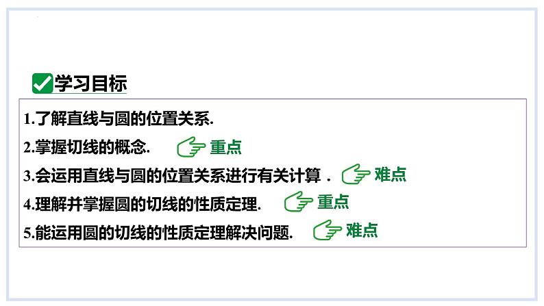 24.4直线与圆的位置关系第2课时切线的性质课件2023-2024学年+沪科版数学九年级下册02