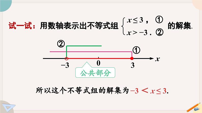 华师大版七年级数学下册课件 8.3 一元一次不等式组第7页