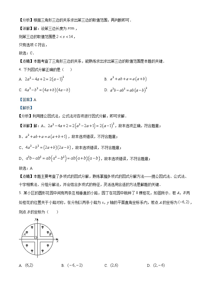 54，河南省信阳市浉河区2023-2024学年八年级上学期期末数学试题02