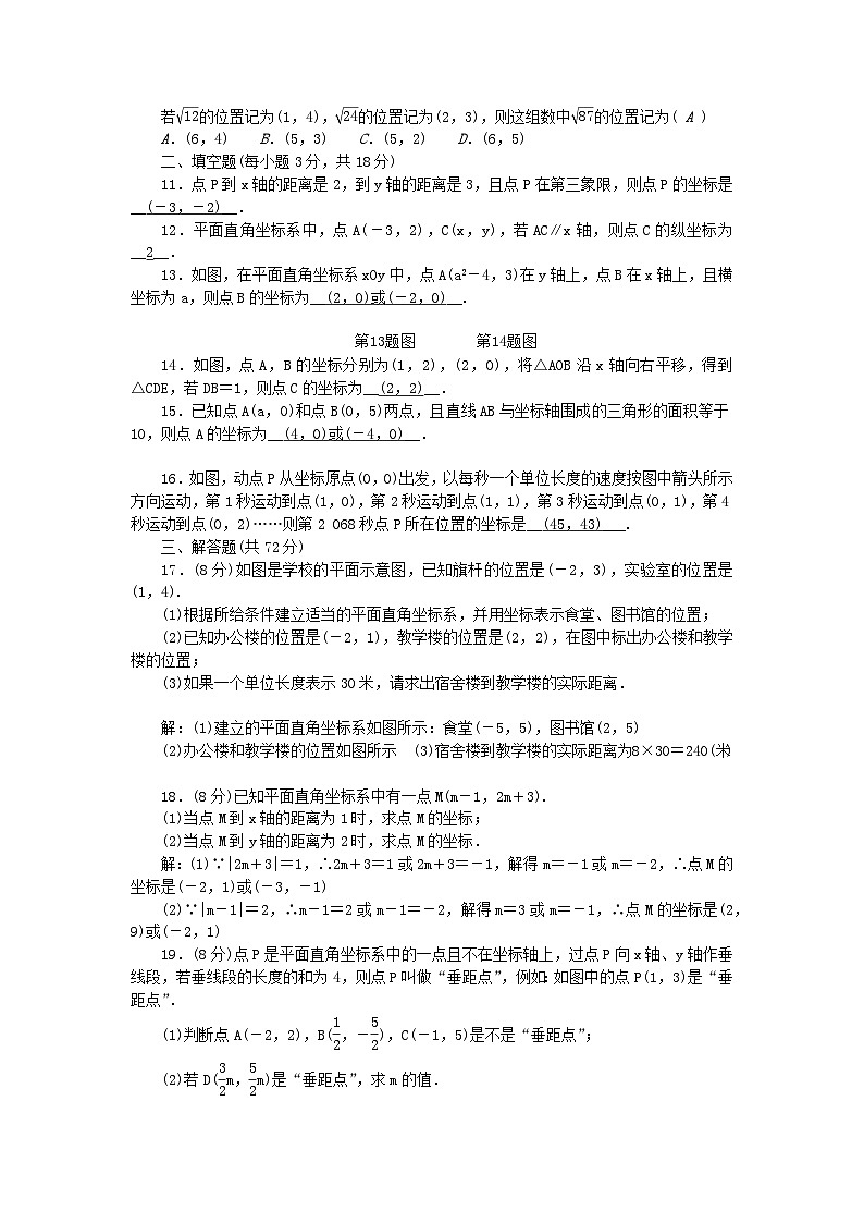 2024七年级数学下册第七章平面直角坐标系综合评价试题新版新人教版第2页