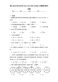 浙江省台州市玉环市2023-2024学年七年级上学期期末数学试题(含答案)