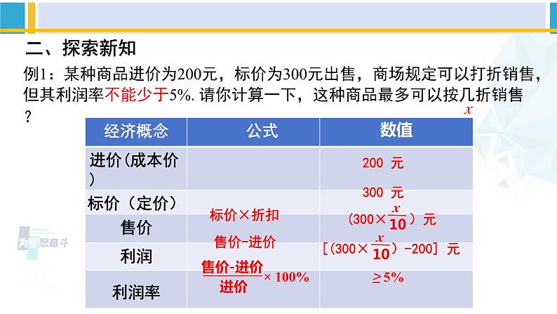 北师大版八年级数学下册教材配套教学课件 2.4.2一元一次不等式（第2课时）（课件）第3页