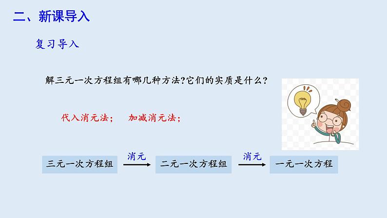 8.4 三元一次方程组的解法 第2课时 课件 2023-2024学年初中数学人教版七年级下册03