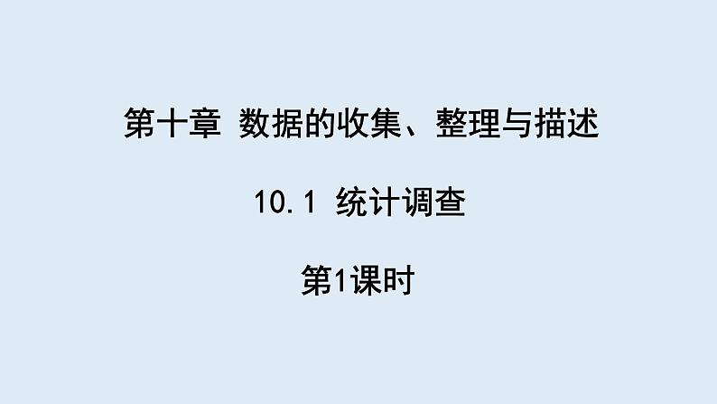 10.1 统计调查 第1课时 课件 2023-2024学年初中数学人教版七年级下册01