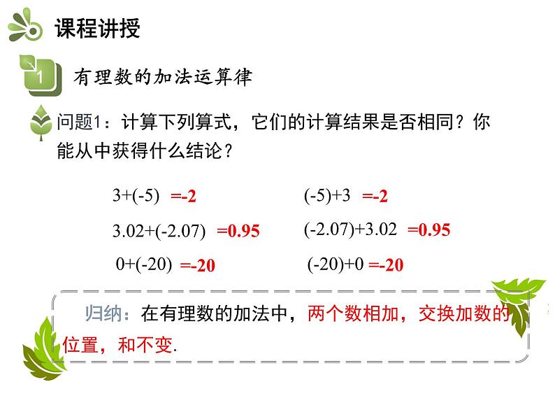 2.5.2 有理数的加法运算律 苏科版七年级数学上册教学课件04