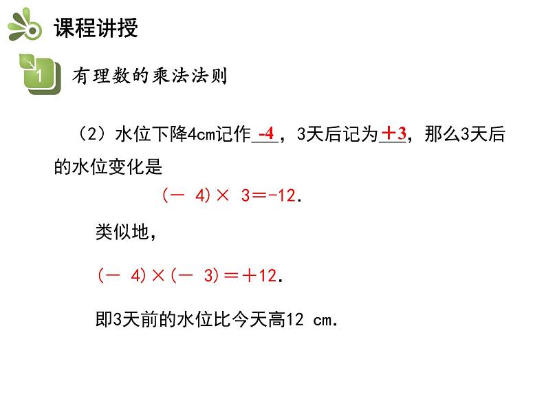 2.6.1 有理数的乘法 苏科版七年级数学上册教学课件第6页