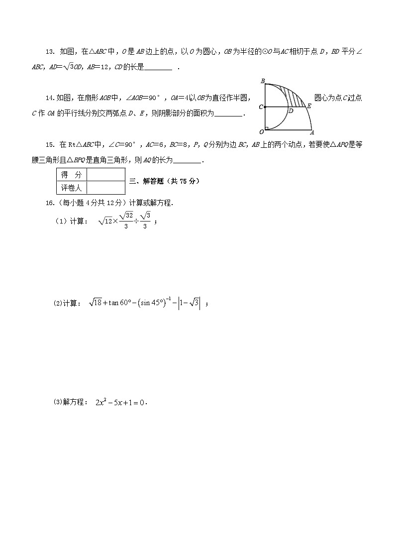 河南省南阳市淅川县2023-2024学年九年级上学期期末考试数学试题（含答案）03