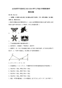 山东省济宁市兖州区2023-2024学年九年级上册期末数学模拟试题（附答案）