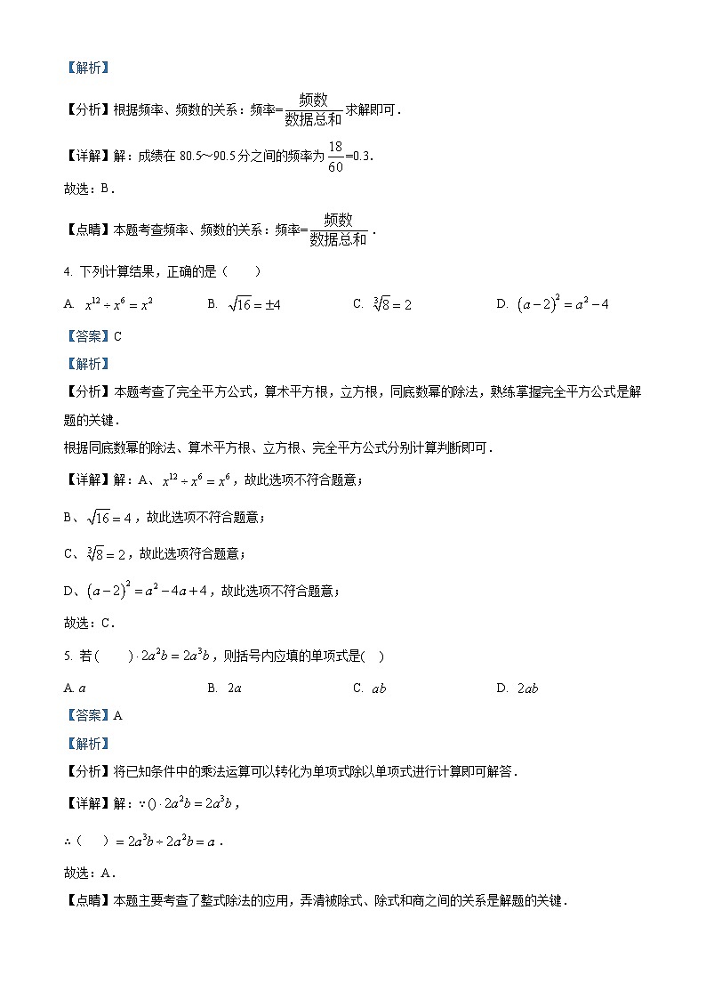 河南省南阳市社旗县2023-2024学年八年级上学期期末数学试题02