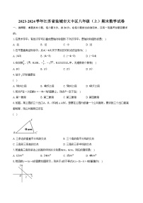 2023-2024学年江苏省盐城市大丰区八年级（上）期末数学试卷（含解析）