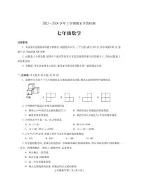 +河南省平顶山市郏县2023-2024学年七年级上学期期末学情检测数学试题