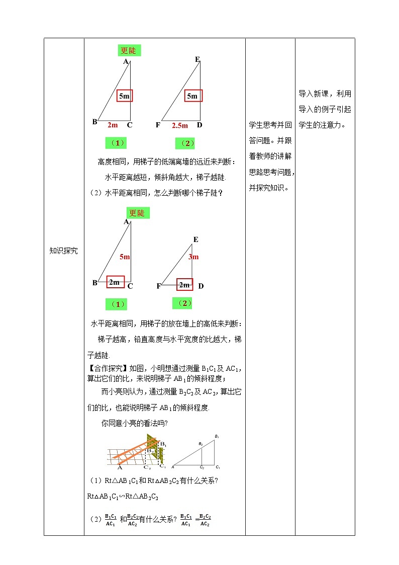 1.1 锐角三角函数（1）教案教学设计02