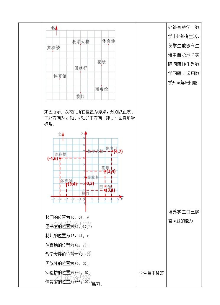 湘教版数学八年级下册3.1 平面直角坐标系(2)教学设计02
