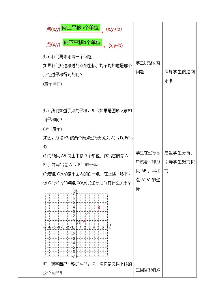 湘教版数学八年级下册3.3轴对称和平移的坐标表示(2) 教学设计03
