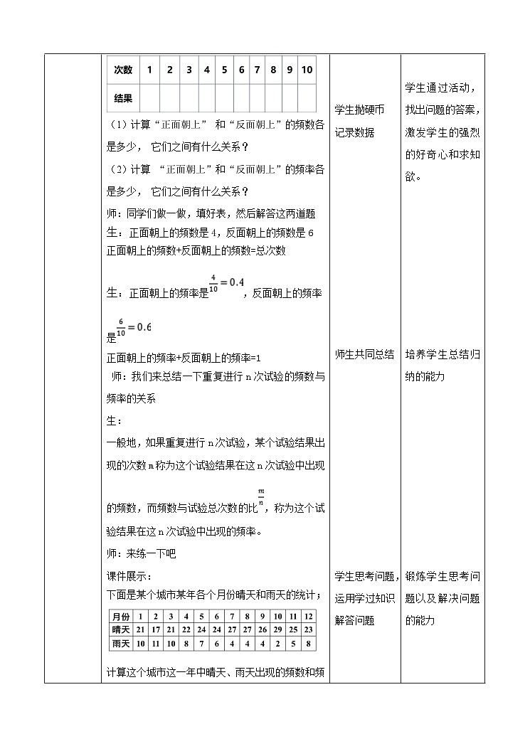 湘教版数学八年级下册5.1频数与频率（2）教学设计02
