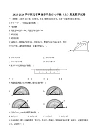 2023-2024学年河北省承德市平泉市七年级（上）期末数学试卷（含解析）