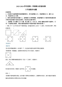 66，山东省菏泽市单县2023-2024学年八年级上学期期末数学试题