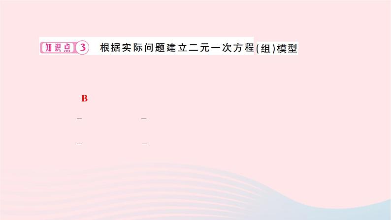 2024七年级数学下册第八章二元一次方程组8.1二元一次方程组作业课件新版新人教版07