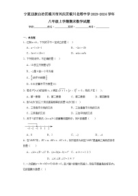 宁夏回族自治区银川市兴庆区银川北塔中学2023-2024学年八年级上学期期末数学试题(含答案)