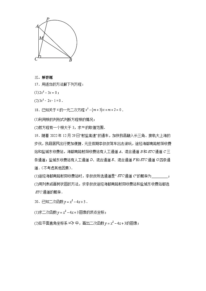 江苏省盐城市射阳县2023-2024学年九年级上学期期末数学试题03