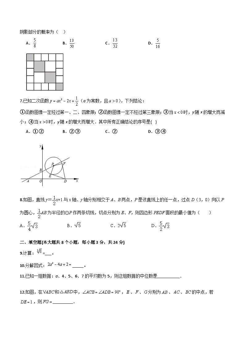 2024年江苏省苏州市工业园区重点中学中考数学模拟测试卷（无答案）第2页