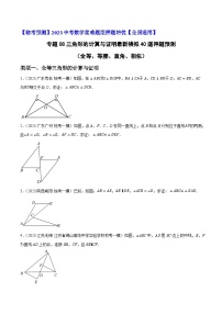 专题08三角形的计算与证明最新模拟40道押题预测（全等、等腰、直角、相似）-【临考预测】2023中考数学重难题型押题培优【全国通用】