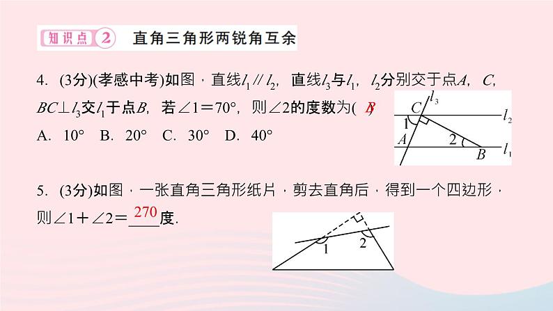 2024七年级数学下册第9章多边形9.1三角形9.1.2　三角形的内角和与外角和作业课件新版华东师大版05