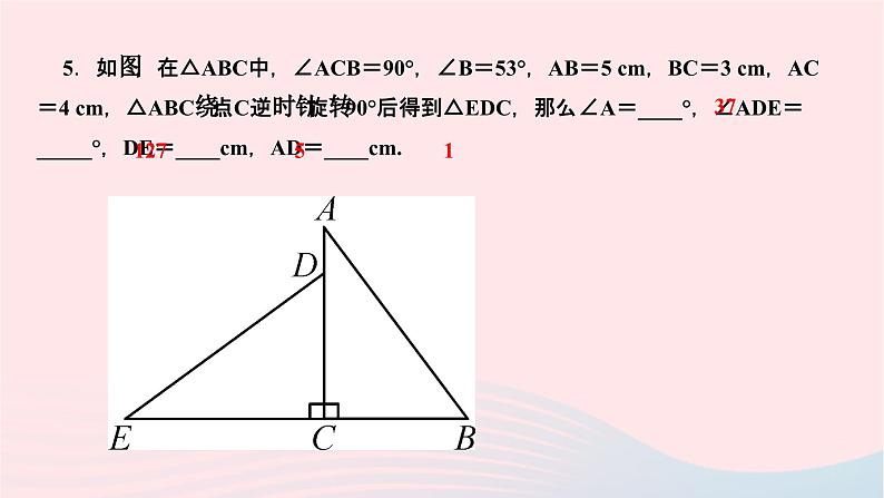 2024七年级数学下册第10章轴对称平移与旋转10.3旋转10.3.2旋转的特征作业课件新版华东师大版第7页