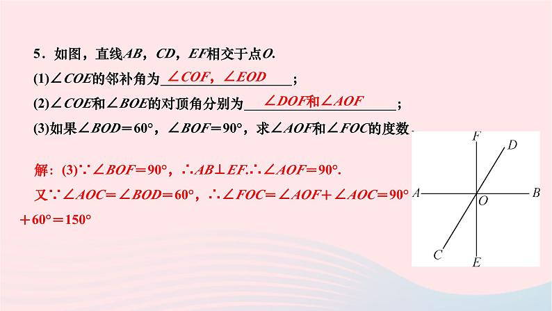 2024七年级数学下册第五章相交线与平行线章末复习作业课件新版新人教版第5页