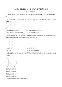 初中数学浙教版八年级下册5.3 正方形优秀综合训练题