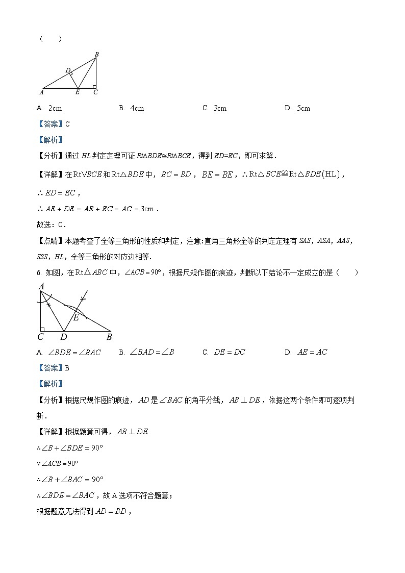 精品解析：河南省信阳市平桥区羊山中学2023-2024学年八年级上学期期末数学试题（解析版）第3页