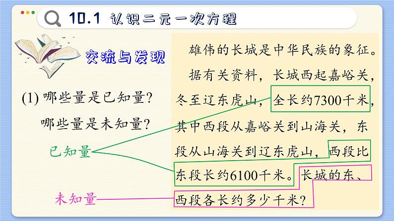 青岛数学七年级下册 10.1  认识二元一次方程组  PPT课件04