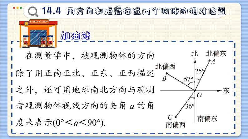 青岛数学七年级下册 14.4  用方向和距离描述两个物体的相对位置  PPT课件第8页