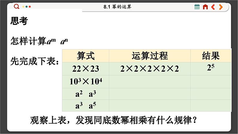 沪科数学七年级下册 8.1 幂的运算 PPT课件第4页