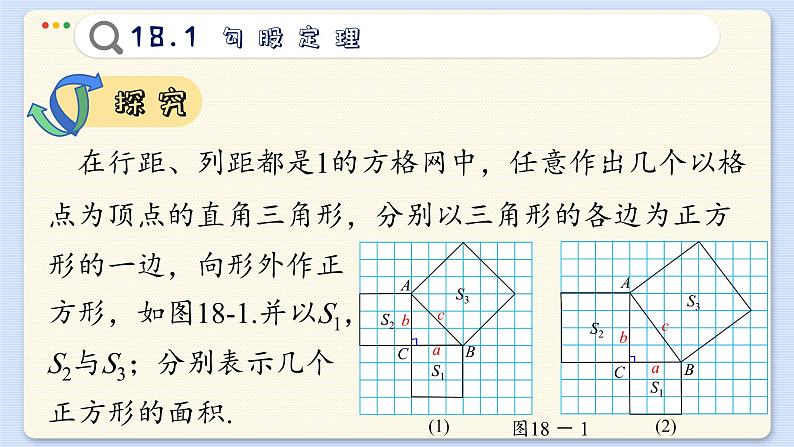 沪科数学8年级下册 18.1  勾股定理  PPT课件03