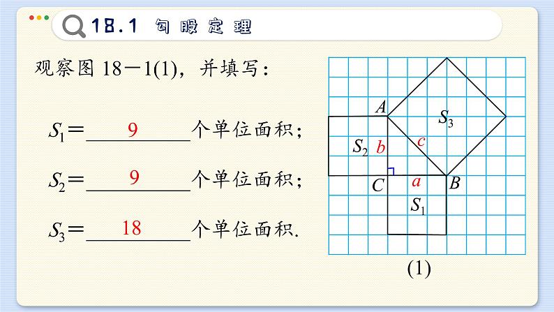 沪科数学8年级下册 18.1  勾股定理  PPT课件04