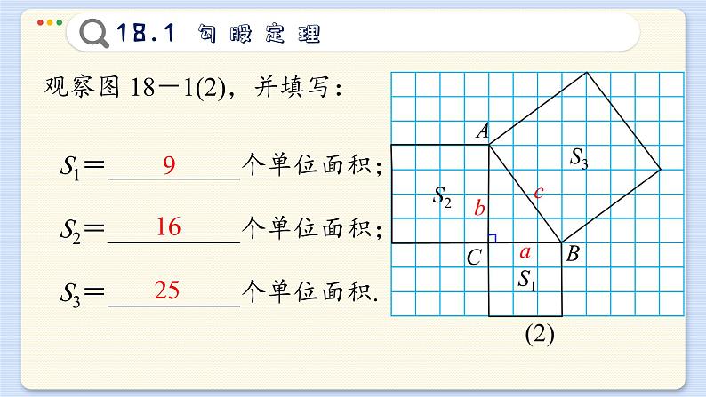 沪科数学8年级下册 18.1  勾股定理  PPT课件05