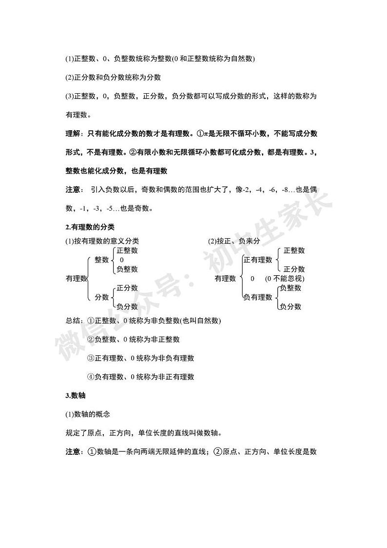 七年级数学上册《有理数》知识点总结第2页