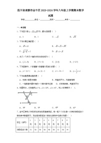 四川省成都市金牛区2023-2024学年八年级上学期期末数学试题