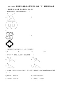 浙江省杭州市萧山区2023-2024学年八年级上学期期中数学试题（原卷+解析）