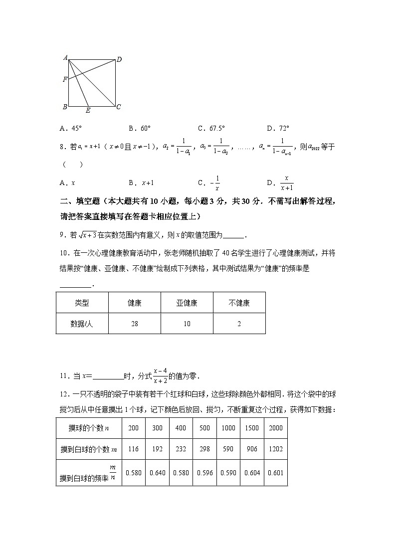 江苏省扬州市江都区2021-2022学年八年级下学期期末考试数学试卷(含解析)第2页