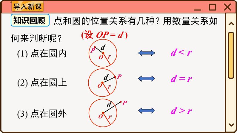 华师大数学九年级下册 27.2.2 直线和圆的位置关系 PPT课件02