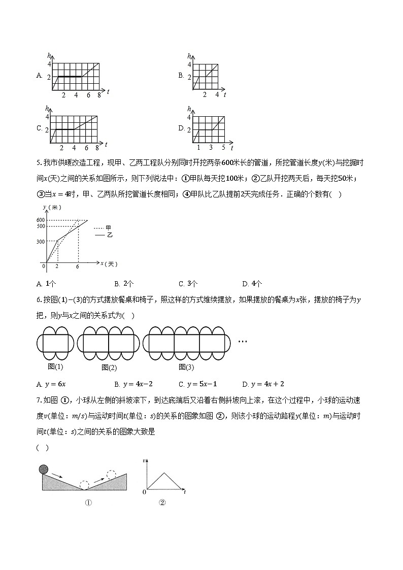 3.3用图 表示的变量间关系 北师大版初中数学七年级下册同步练习（含详细答案解析）第3页