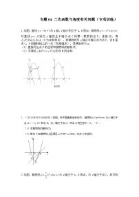 2024年中考数学专题训练 专题04 二次函数与角度有关问题（专项训练）（原卷版+解析）