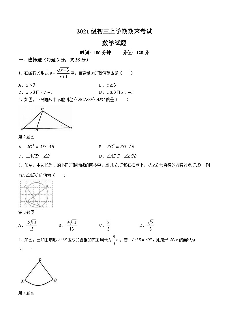 山东省聊城市文轩教育集团2023-2024学年九年级上学期期末统考数学试题01