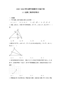 初中北师大版2 直角三角形习题