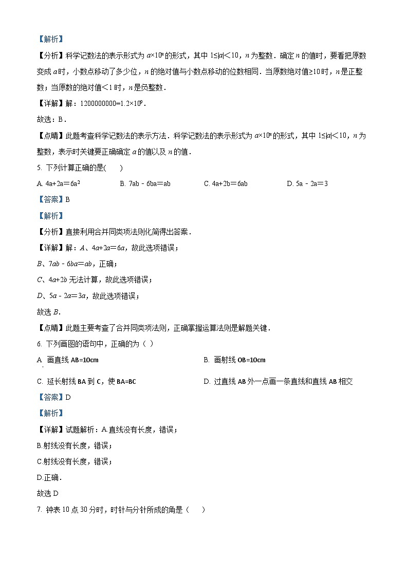 06，山东省枣庄市峄城区2023-2024学年七年级上学期期末数学试题第3页