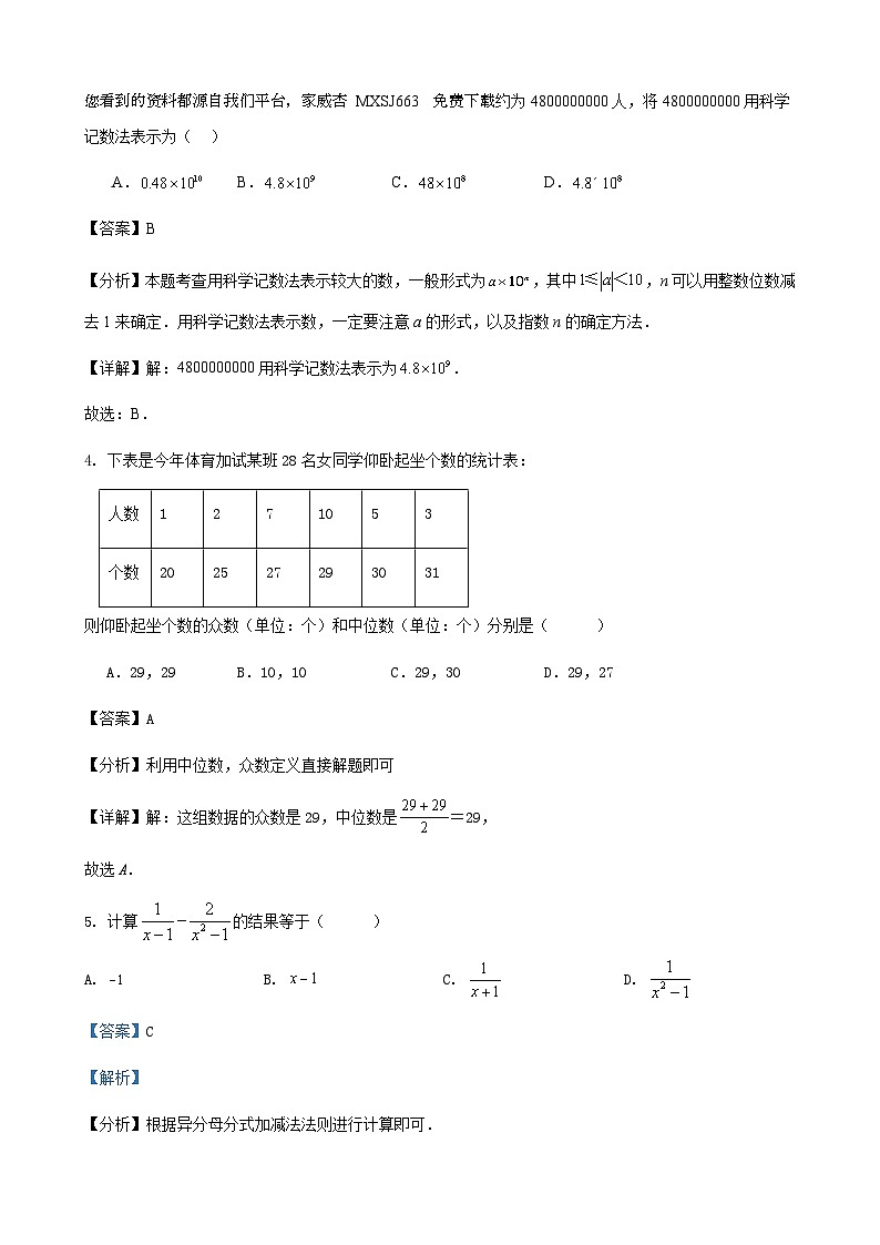 58，山东省济南市长清三中2023-2024 学年九年级下学期开学测验数学试卷(1)第2页