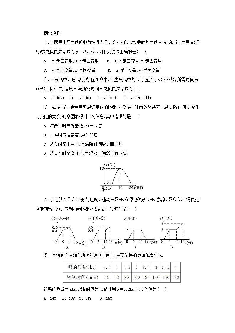 【精选备课】北师大版数学七年级下册 3.4《变量之间的关系章末复习》（教案+课件+练习）03